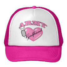 Army Girlfriend Pink Heart N Dog Tag Mesh Hats