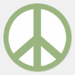 Army Green Peace Sign Sticker
