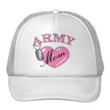 Army Mum Heart N Dog Tag2 Hats