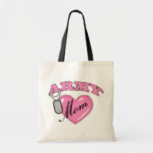 Army Mum Heart N Dog Tag Bag