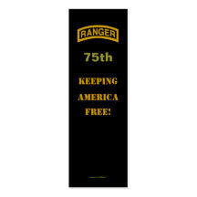 Army rangers 75th flash veteran patch bookmarker business card
