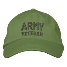 Army Veteran Military Embroidered Baseball Cap