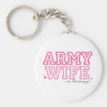 Army Wife in training Keychains