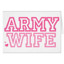 Army Wife (pink) Cards