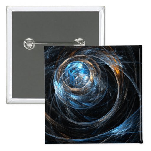 Around the World Abstract Art Button (square)