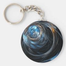 Around the World Abstract Art Keychain
