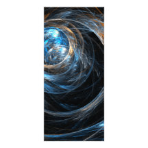 Around the World Abstract Art Rack Card