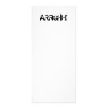 ARRGHH!  Pirate Shout / Scream. Black Personalised Rack Card