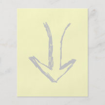 Arrow Pointing Down Grey and Cream. Full Colour Flyer
