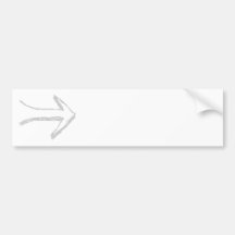 Arrow Pointing to the Right, Grey. Bumper Stickers