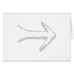 Arrow Pointing to the Right, Grey. Greeting Card