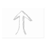 Arrow Pointing Up. Grey on White. Business Card Template