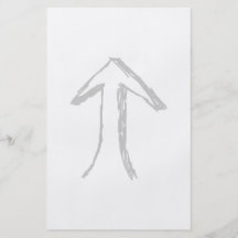 Arrow Pointing Up. Grey on White. Flyers