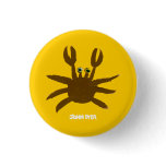 Art Badge Button: John Dyer Crazy Beach Crab buttons