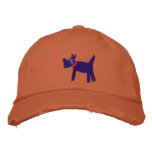 Art Cap: Purple Bella Scotty Dog and Signature embroidered hats