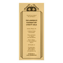 Art Deco black stacked frame glamour formal event invitations