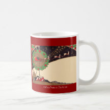 Art Deco Christmas Santa Mug