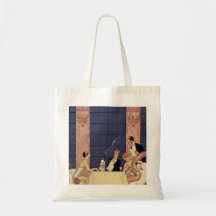 Art Deco Fine Dining Canvas Bag