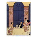 Art Deco Fine Dining Greeting Card