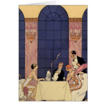Art Deco Fine Dining Greeting Card
