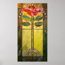 Art Deco flower composition II Posters
