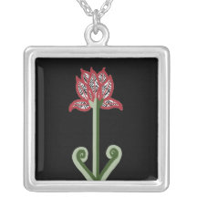 Art Deco Flower Necklace