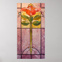 Art Deco flower Posters