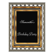 Art Deco Glamour Birthday Party Personalised Invites