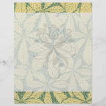 art deco nature leaves pattern art full color flyer