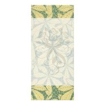 art deco nature leaves pattern art rack card