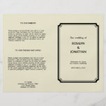 Art deco retro Hollywood glam wedding program Flyers