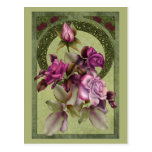 Art Deco Roses Post Cards