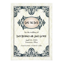 Art Deco Save the Date Personalized Announcement