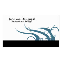Art Deco Wave Business Card Template