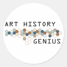 Art History Genius Round Sticker