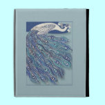 Art Nouveau Abstract Blue Peacock iPad Folio caseable cases