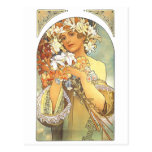 Art Nouveau - Alphonse Mucha "Flower" Postcards