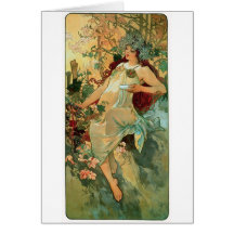 Art Nouveau ~ Autumn by Alphonse Mucha Cards