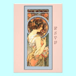 Art Nouveau Beautiful Bride Wedding RSVP Card invitations