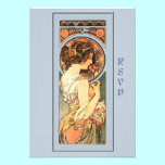 Art Nouveau Beautiful Bride Wedding RSVP Card invitations