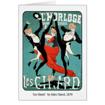 Art Nouveau Dance Image by Jules Cheret Card
