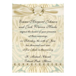 art nouveau floral swirl pattern neutrals custom invitation
