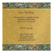 Art Nouveau Flower Botanical  Dinner Invitations