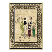 Art Nouveau Home Party Business Personalised Invitations