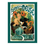 Art Nouveau Invitation by Alphonse (Alfons) Mucha