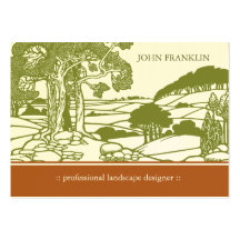 Art Nouveau Landscape Chubby Business Card