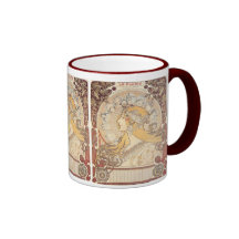 Art Nouveau ~ Mucha ~ LA PLUME Coffee Mugs