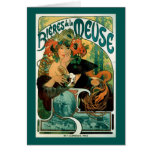 Art Nouveau: Mucha Poster Art - Bieres de la Meuse Cards
