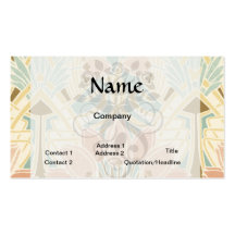 art nouveau nature floral pattern art business card