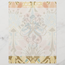 art nouveau nature floral pattern art custom flyer